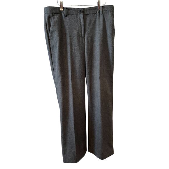 Talbots Windsor Italian Wool Flannel Trousers charcoal gray 8 - Picture 1 of 6
